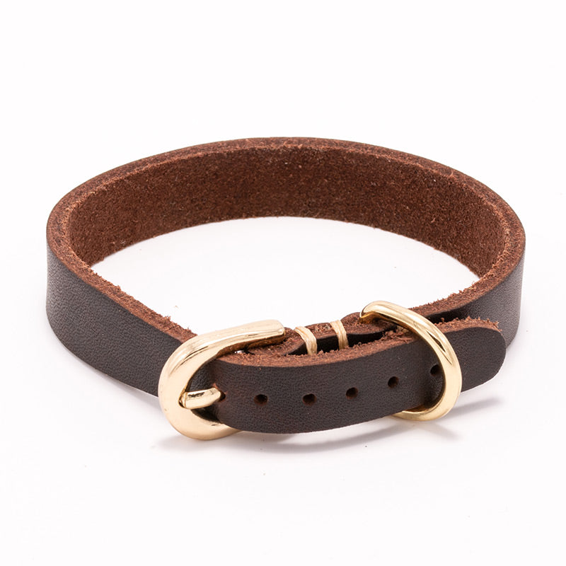 Real Cowhide Puppy Dog Collar