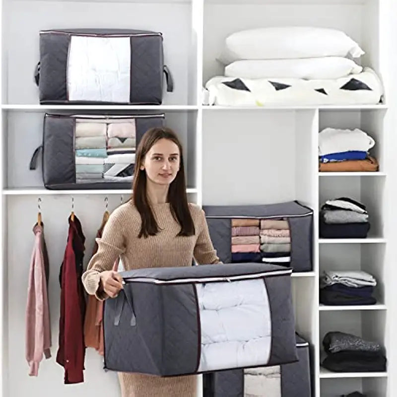 90L Large Storage Bags - Foldable Organizers (1 Pack)