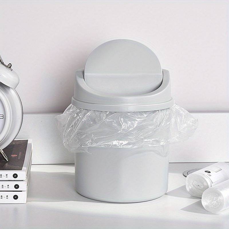 Mini Plastic Desktop Trash Can with Lid for Home Office, Bedroom, Bathroom, etc.