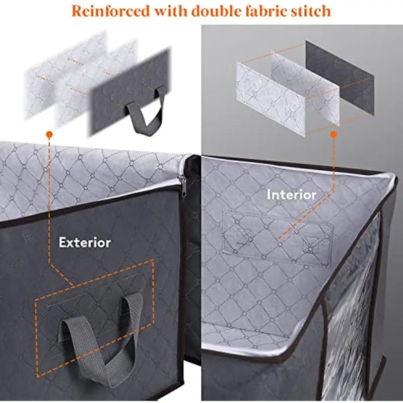 90L Large Storage Bags - Foldable Organizers (1 Pack)